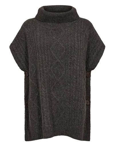 Nümph - NUJoline Poncho - Black Coffee